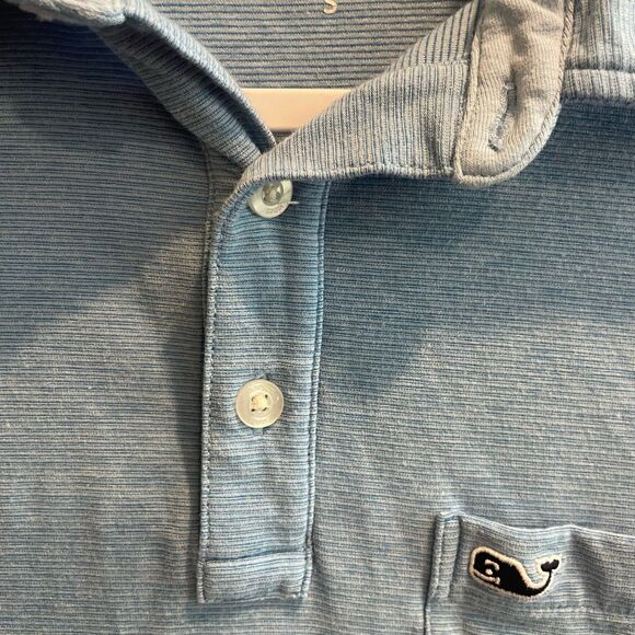 Vineyard Vines Edgartown Polo Shirt Men Small Blue Pima Cotton Blend Preppy Golf - Picture 3 of 9